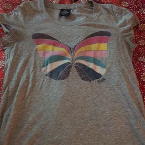 Pink butterfly tee